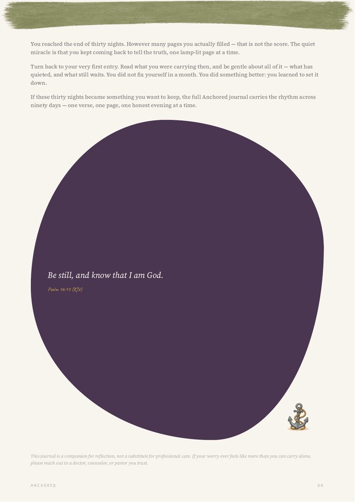 Page thirty-four of the 30-Day Edition: the closing page